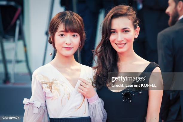 Celina Jade walks the red carpet ahead of the 'The Shape Of Water' screening during the 74th Venice Film Festival at Sala Grande on August 31, 2017...