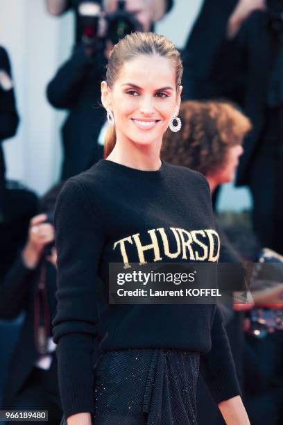 Isabeli Fontana walks the red carpet ahead of the 'The Shape Of Water' screening during the 74th Venice Film Festival at Sala Grande on August 31,...