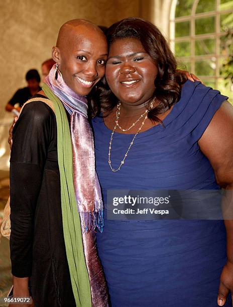 Tiffany Persons and actor Gabourey Sibide attend V-Day's 4th Annual LA Luncheon featuring a reading of Eve Ensler's newest work "I Am An Emotional...