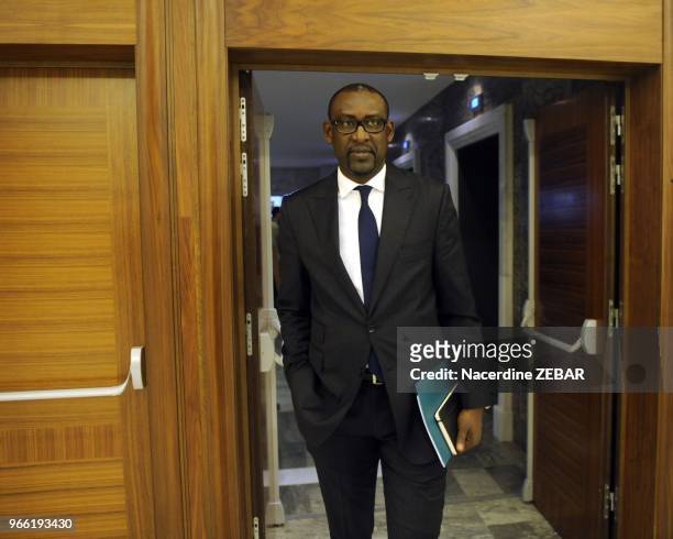 Abdoulaye Diop, ministre des affaires étrangères malien lors de la réunion du Comité de suivi pour la mise en ?uvre de l?accord de paix au Mali, le...