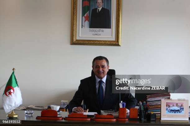 Portrait d'Abdeslam Bouchouareb, Ministre de l'industrie et des mines Algérien le 30 décembre 2015 à Alger, Algérie.