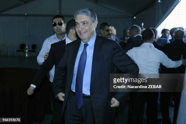 Ali Benflis lors du congrès constitutif du parti Talaiou Al Houriet le 13 juin 2015 à Alger, Algérie.