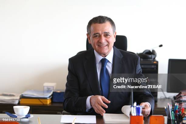 Portrait d'Abdeslam Bouchouareb, Ministre de l'industrie et des mines Algérien le 30 décembre 2015 à Alger, Algérie.