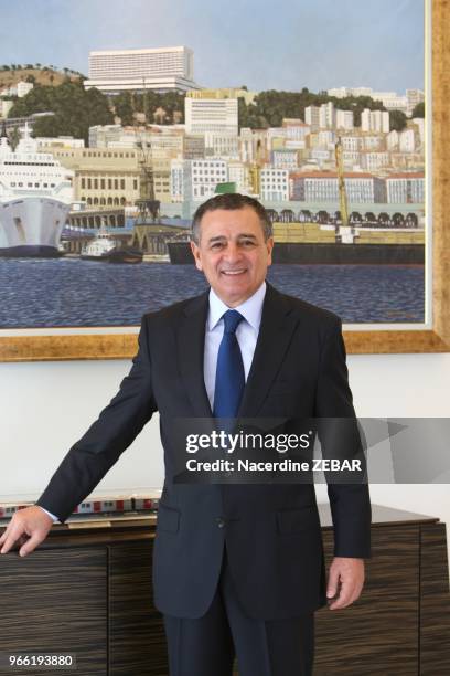 Portrait d'Abdeslam Bouchouareb, Ministre de l'industrie et des mines Algérien le 30 décembre 2015 à Alger, Algérie.