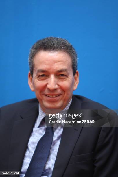 Portrait de l'homme politique algérien Amara Benyounes ancien ministre et Secrétaire National du Parti MPA, le 17 novembre 2015 à Alger, Algérie.