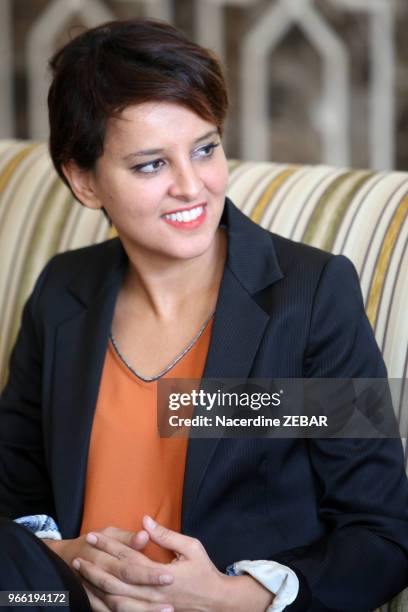 La Ministre de l?Education Nationale, de l?Enseignement Supérieur et de la Recherche, Najat Vallaud-Belkacem lors d'une visite le 24 octobre 2015 à...