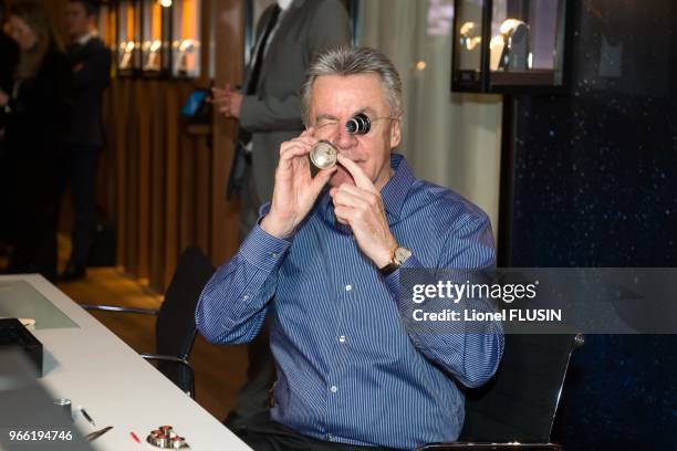 Ottmar Hitzfeld lors du SIHH pour la marque IWC le 20 janvier 2015 à Genève, Suisse.