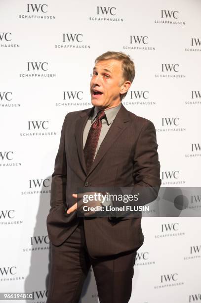 Christoph Waltz lors du SIHH pour la marque IWC le 20 janvier 2015 à Genève, Suisse.