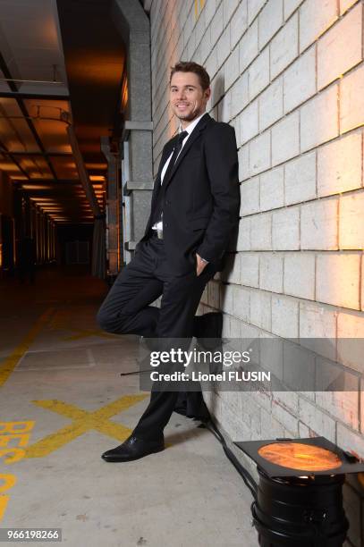 Le tennisman suisse Stanislas Wawrinka dans les coulisses de la cérémonie des Swiss Sport Awards le 13 octobre 2014, Zurich, Suisse. 4ème au...