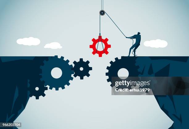 stockillustraties, clipart, cartoons en iconen met brug - structur gebouwd - bridge building