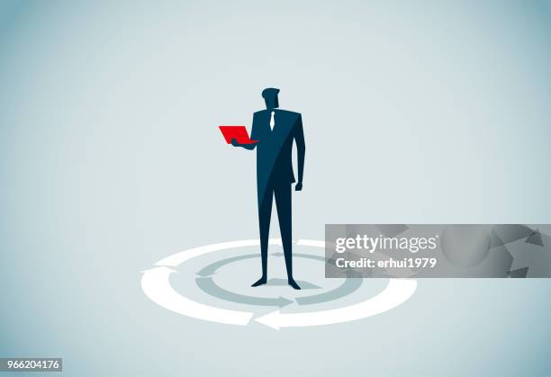 using laptop - ceo working on computer stock illustrations