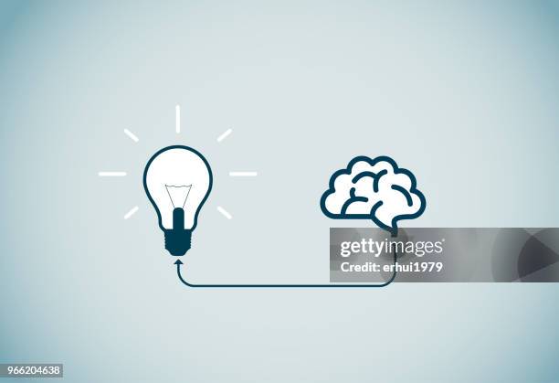 brainstorming - brain logo stock illustrations