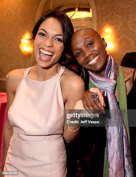 Actor/V-Day Board Member Rosario Dawson and Tiffany Persons attend V-Day's 4th Annual LA Luncheon featuring a reading of Eve Ensler's newest work "I...