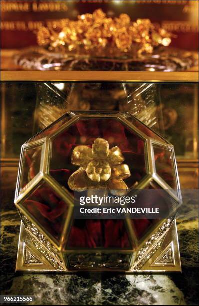 This gilt wood rose is that which Opus Dei founder Josemaria Escriva de Balaguer found in the ruins of a church in the Pyrenees, as he was asking God...