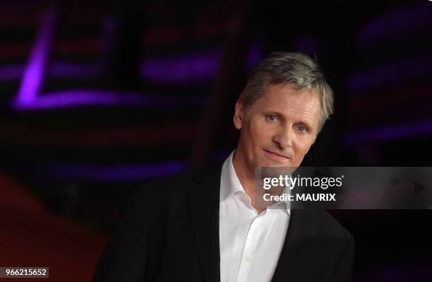 Acteur Viggo Mortensen pose à la premiere du film 'Captain Fantastic' lors du 11ème Festival du Film de Rome le 17 octobre 2016 à Rome, Italie.