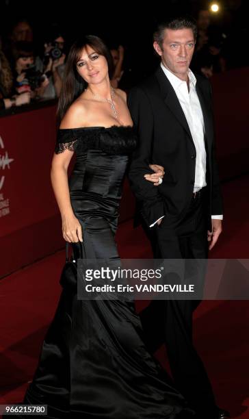 Italian actress Monica Bellucci and her husband french actor Vincent Cassel - 3rd Rome Film Festival: Premiere of the italian film 'The man who...
