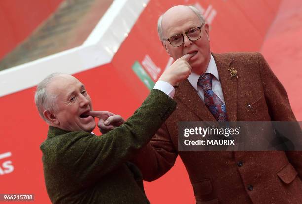 Le duo d'artistes ' Gilbert and George ' arrivent sur le tapis rouge du 11ème Festival du Film de Rome le 18 Octobre 2016 pour assister à la...