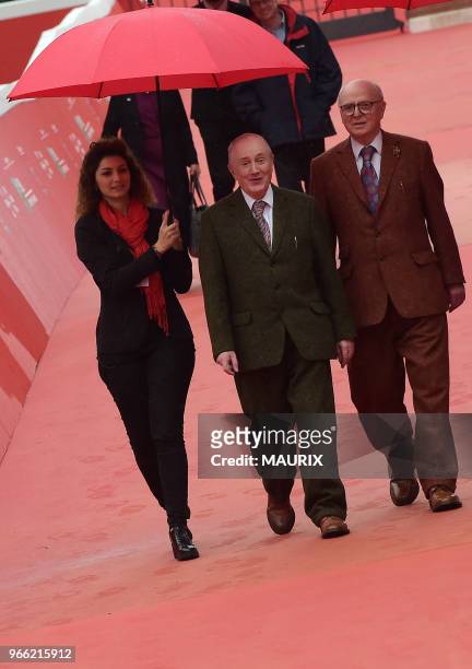 Le duo d'artistes ' Gilbert and George ' arrivent sur le tapis rouge du 11ème Festival du Film de Rome le 18 Octobre 2016 pour assister à la...