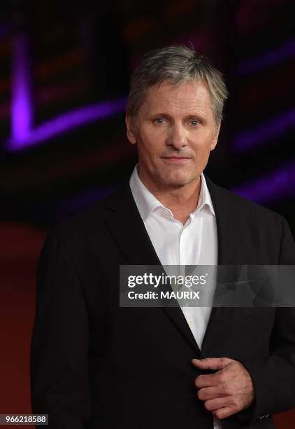 Acteur Viggo Mortensen pose à la premiere du film 'Captain Fantastic' lors du 11ème Festival du Film de Rome le 17 octobre 2016 à Rome, Italie.