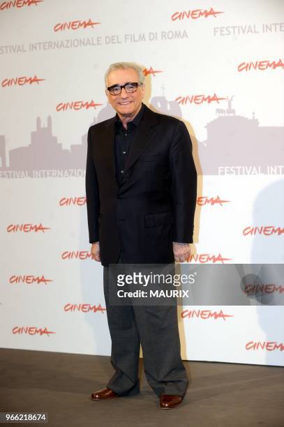 Director Martin Scorsese attends a photo call to present a restored version of Federico Fellini's movie 'La Dolce Vita' at the 5th Rome Film Festival...