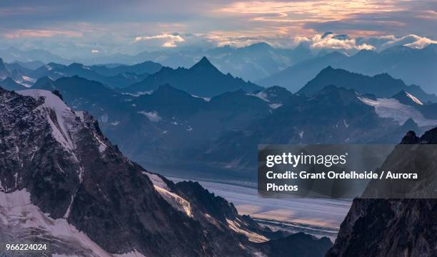 aerial view of mountains, denali national park, alaska, usa - talkeetna stock pictures, royalty-free photos & images