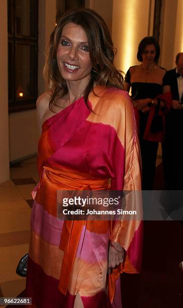 Actress Ursula Karven arrives for the Hubert Burda Birthday Reception at Munich royal palace on February 12, 2010 in Munich, Germany.