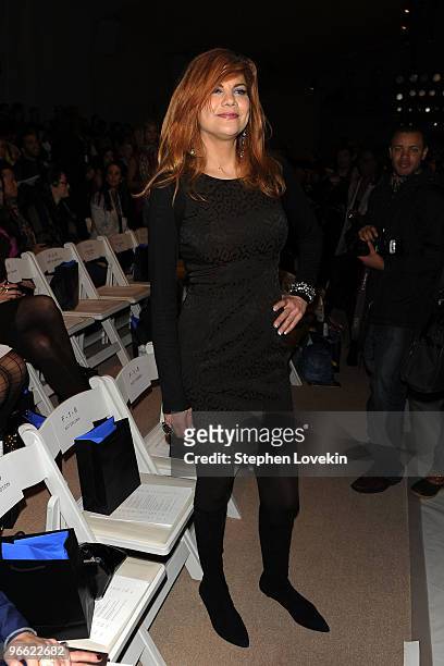 Actress Kristen Johnston attends the Christian Siriano Fall 2010 fashion show during Mercedes-Benz Fashion Week on February 12, 2010 in New York, New...
