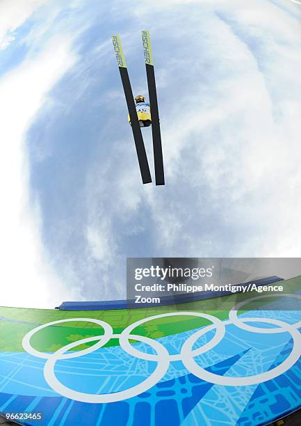 Noriaki Kasai of Japan during the Ski Jumping Individual NH Qualifications on Day 1 of the 2010 Vancouver Winter Olympic Games on February 12, 2010...