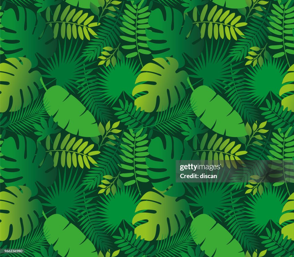 Tropisches Blatt nahtlose Muster
