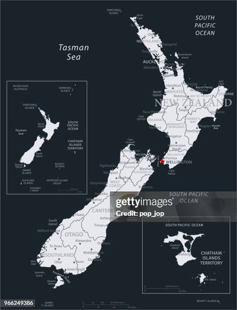 19-紐西蘭-黑灰色10 - north island new zealand 幅插畫檔、美工圖案、卡通及圖標