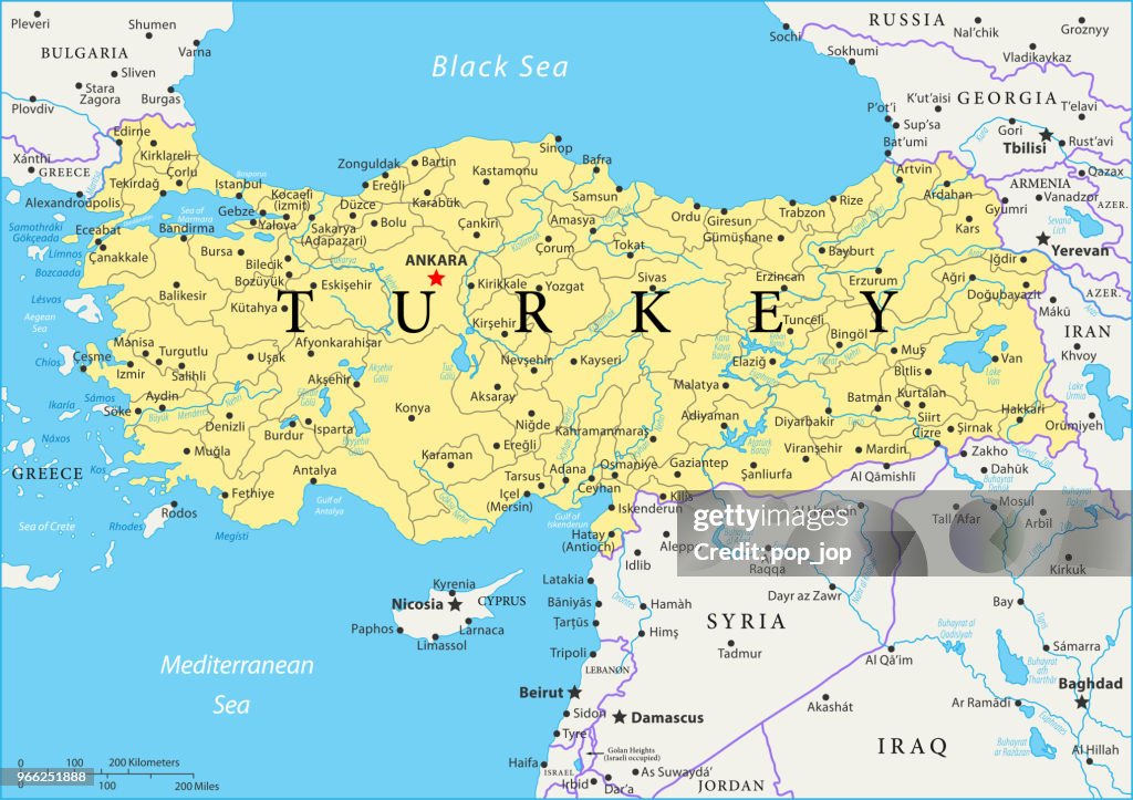 Map of Turkey - Vector