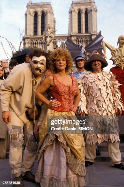 French singer Nicoletta in the musical comedy 'Quasimodo'on September 21, 1987 in Paris, France.