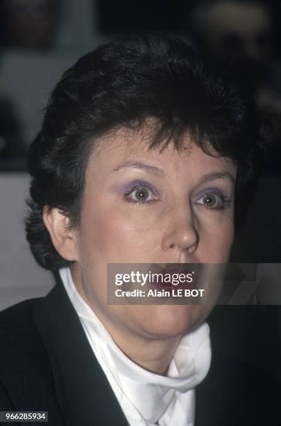 Roseline Bachelot At Regional Council, Nantes, March 27, 1992.