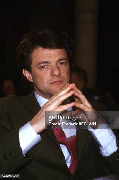 Jean Louis Borloo At Regional Council Of Nord Pas De Calais, March 30, 1992.