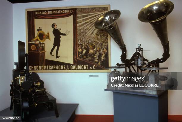 Chronomegaphone Projector For Movies With Sound At 100th Anniversary Of Gaumont Exhibition, Musee Henri Langlois, Paris, February 27, 1995.