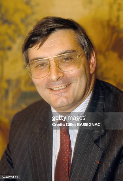 Saint Gobain CEO Jean-Louis Beffa on January 20, 1989 in France.