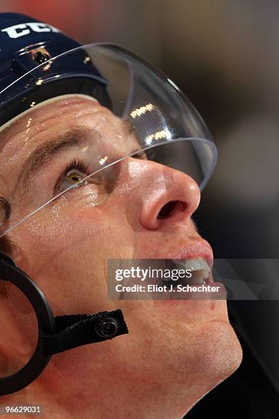 David Booth of the Florida Panthers skates on the ice prior to the start of the game against the Vancouver Canucks at the BankAtlantic Center on...