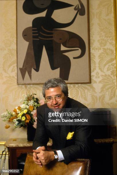 Portrait session of Jean-Paul Huchon, cabinet director of Prime minister Michel Rocard on February 28, 1990 in Paris, France.
