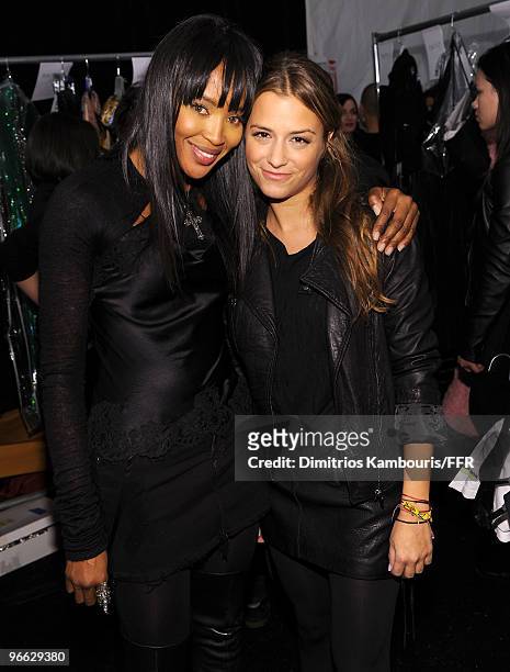 Naomi Campbell and designer Charlotte Ronson pose backstage at Naomi Campbell's Fashion For Relief Haiti NYC 2010 Fashion Show during Mercedes-Benz...
