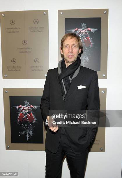 Photographer Nick Knight attends the Mercedes-Benz Fashion Week Fall 2010 - Official Coverage at Bryant Park on February 12, 2010 in New York City.