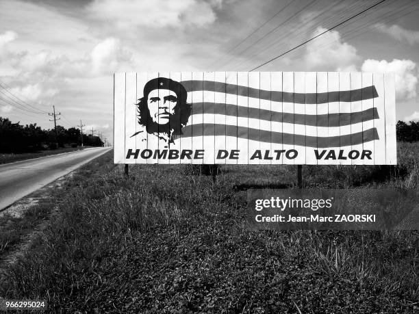 Homage to Che Guevara on the Carretera Central in Cuba, on October 11, 2005.