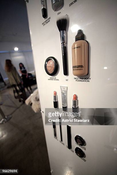 General view of atmopshere backstage at the Preen By Thornton Bregazzi Fall 2010 fashion show during Mercedes-Benz Fashion Week on February 12, 2010...