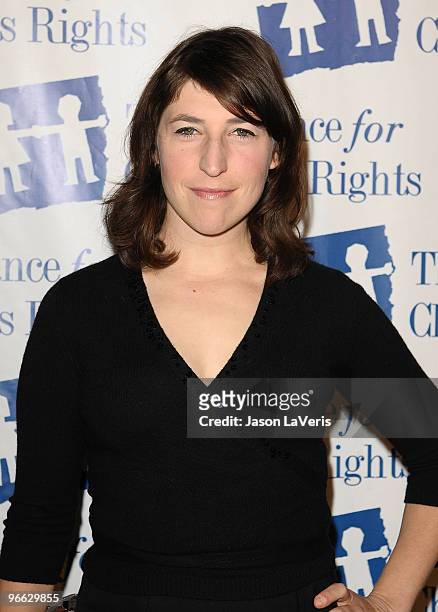 Actress Mayim Bialik attends the Alliance for Children's Rights annual dinner gala at the Beverly Hilton Hotel on February 10, 2010 in Beverly Hills,...