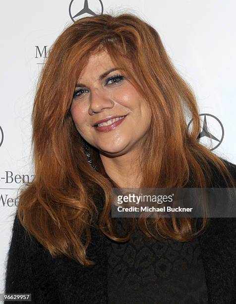 Actress Kristen Johnston attends the Mercedes-Benz Fashion Week Fall 2010 - Official Coverage at Bryant Park on February 12, 2010 in New York City.