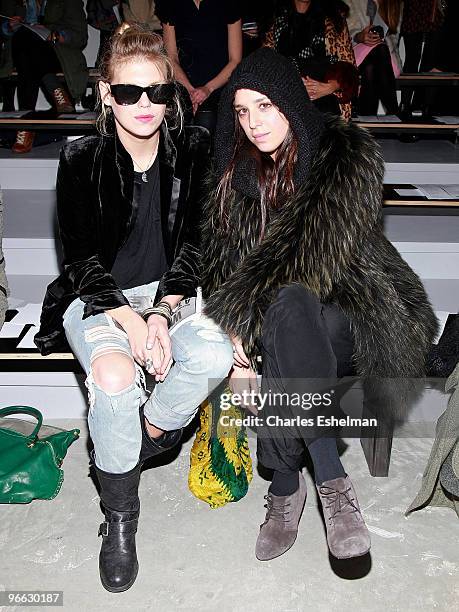 Alexandra Richards and Theodora Richards attend the Preen by Thornton Bregazzi Fall 2010 fashion show during Mercedes-Benz Fashion Week at Milk...