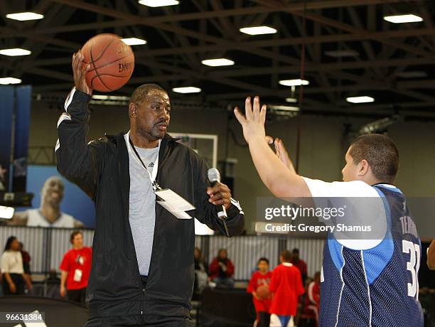 Legend Micheal Ray Richardson does a appearance at the Adidas court at Jam Session presented by Adidas during NBA All Star Weekend on February 12,...