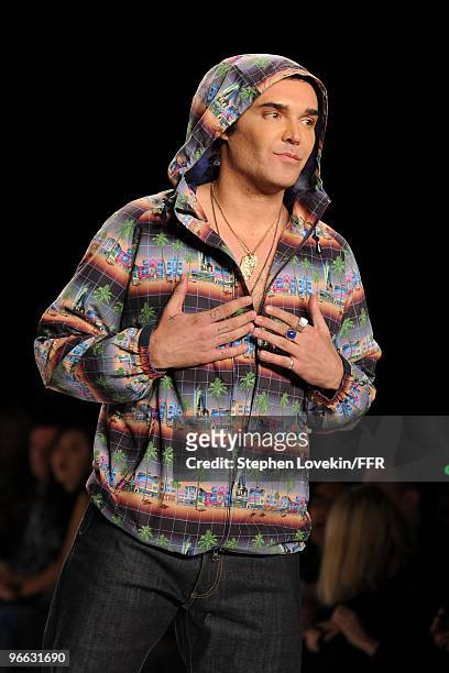 David LaChapelle walks the runway at Naomi Campbell's Fashion For Relief Haiti NYC 2010 Fashion Show during Mercedes-Benz Fashion Week at The Tent at...