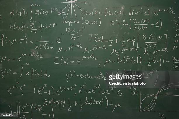 blackboard full of equations - albert einstein photo bildbanksfoton och bilder