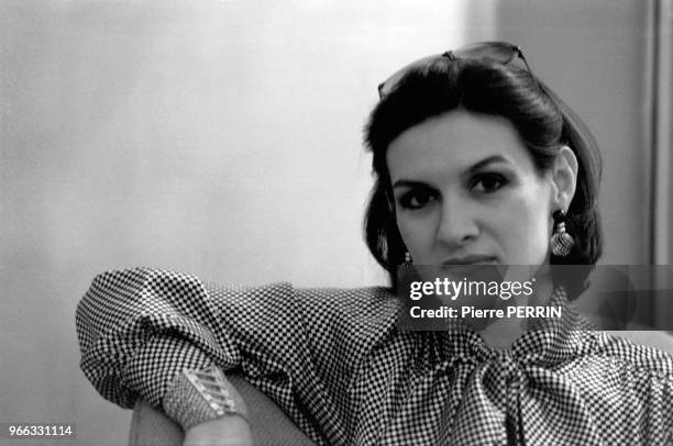 Portrait de Paloma Picasso à Madrid le 25 octobre 1981, Espagne.