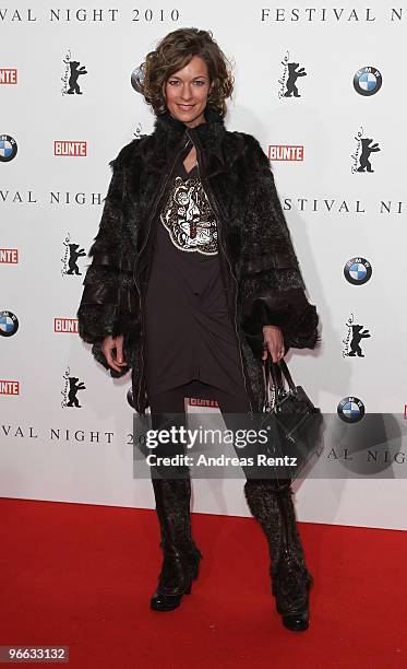 Actress Lisa Martinek arrives to the Festival Night 2010 at the Palais Am Festungsgraben on February 12, 2010 in Berlin, Germany.